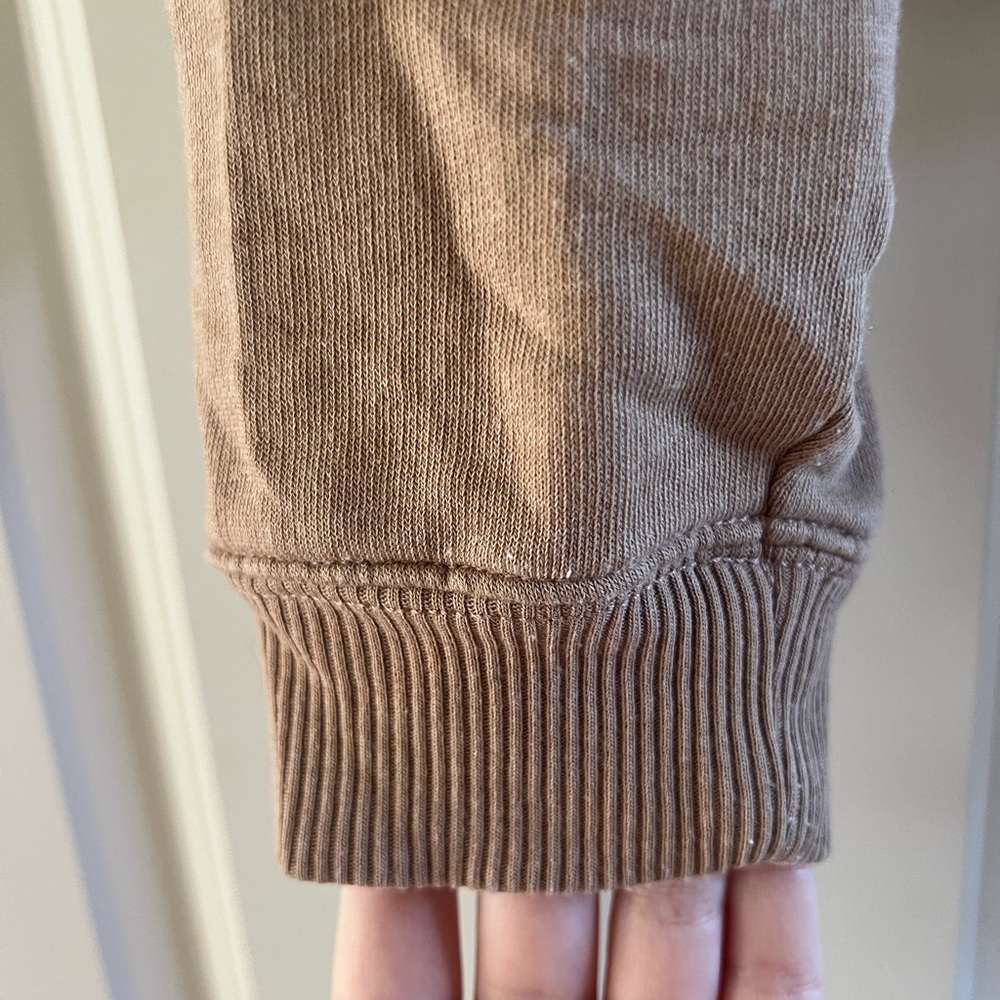 American Eagle Women’s Brown Cropped Zip Up Hoodie Size Small - Picture 3 of 8